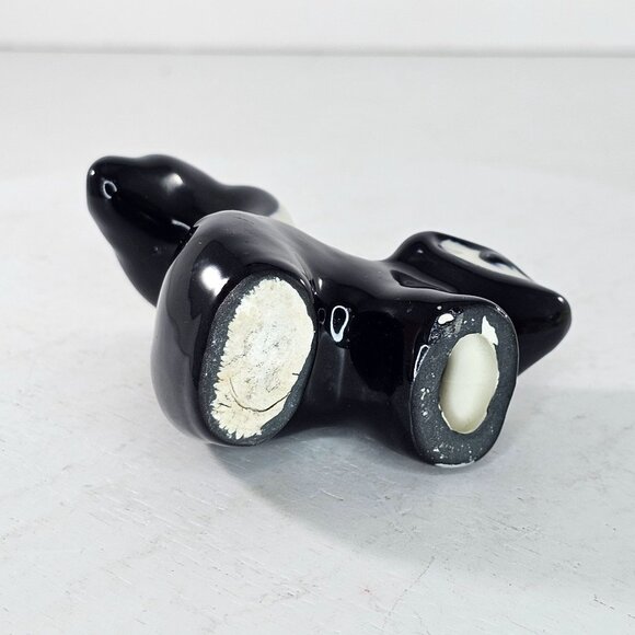 Vintage Ceramic Walker Potteries Monrovia California Skunk Black White - Picture 8 of 9